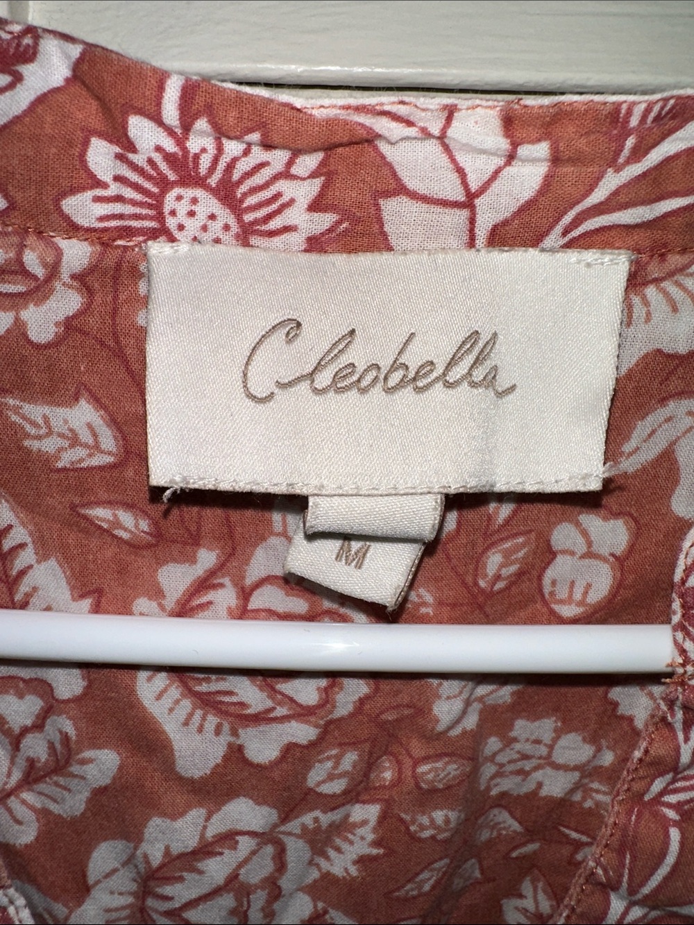 Cleobella Rust Floral Tie-Front Midi Dress - Picture 2 of 4